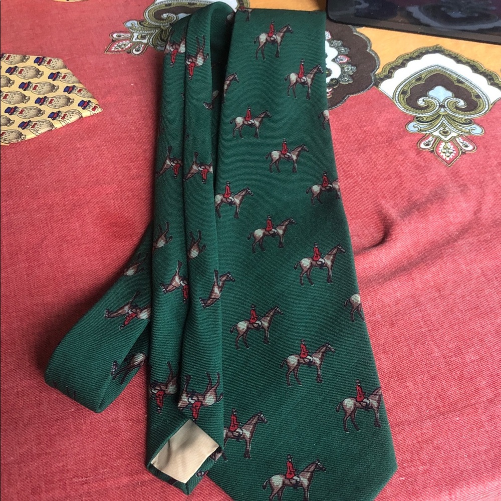 EUC fox hunting motif tie